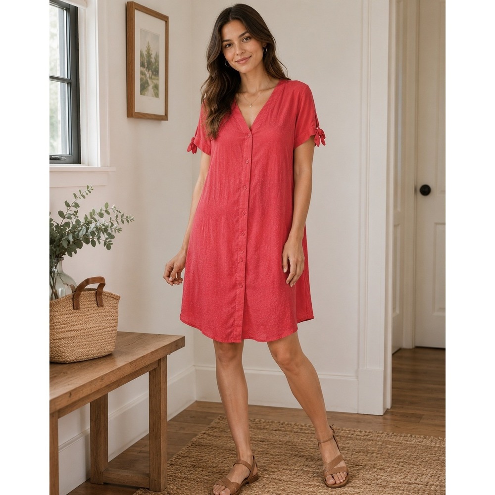 Jacqueline de‎ Yong Dress Women 34 XS Pink Summer Boho Cottagecore